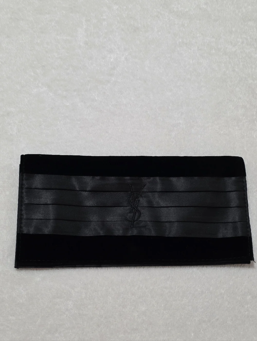 YVES SAINT LAURENT YSL Parfums Black Velvet Satin Evening Bag Clutch - Picture 7 of 8
